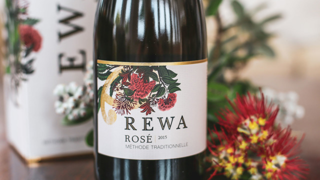 A bottle of Rewa Rosé wine