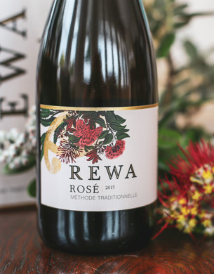 A bottle of Rewa Rosé wine