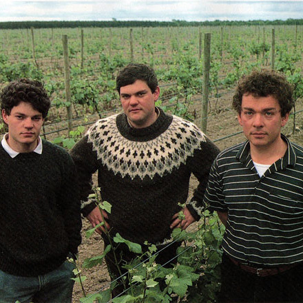 The young giesen brothers at their vineyard