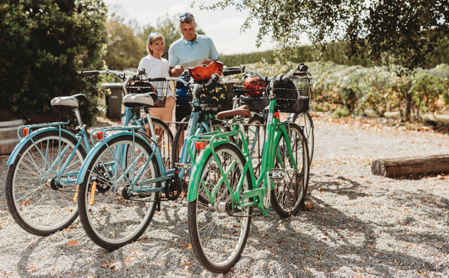 two people by bikes