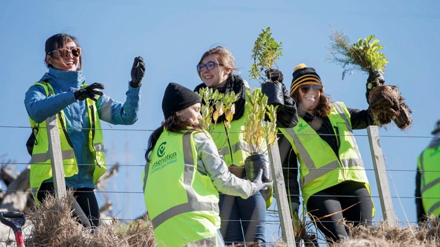 A group of women in high vis vests at Pernod Ricard