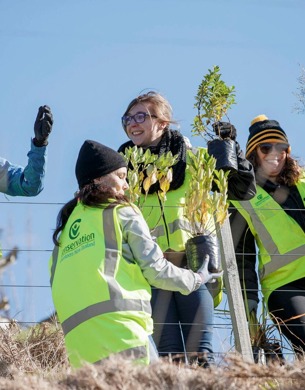 A group of women in high vis vests at Pernod Ricard