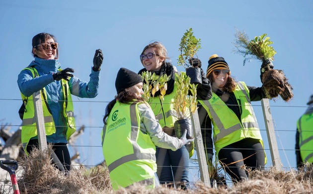 A group of women in high vis vests at Pernod Ricard